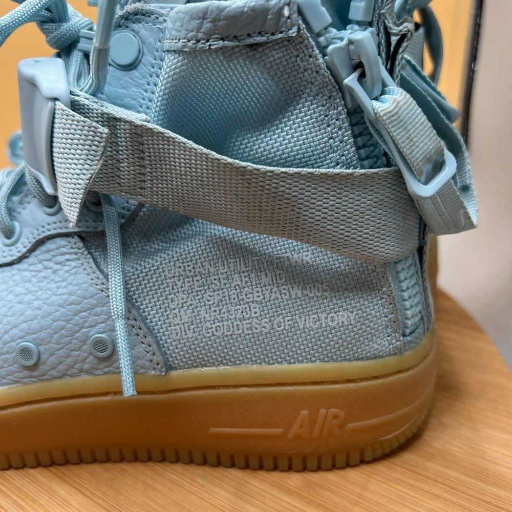 Nike SF AF1 Mid Air Force 1 (GS) Blue Sneakers AJ0424-401 Size 5Y Women 6.5 - Picture 7 of 9
